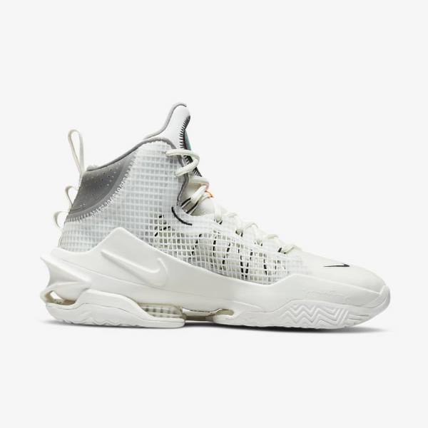 Women's Nike Air Zoom G.T. Jump Basketball Shoes White / Black / White | NK130HXK