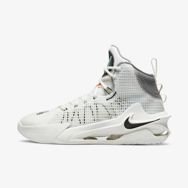 Women\'s Nike Air Zoom G.T. Jump Basketball Shoes White / Black / White | NK130HXK