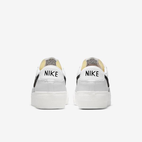 Women's Nike Blazer Low Platform Sneakers White | NK480RHC