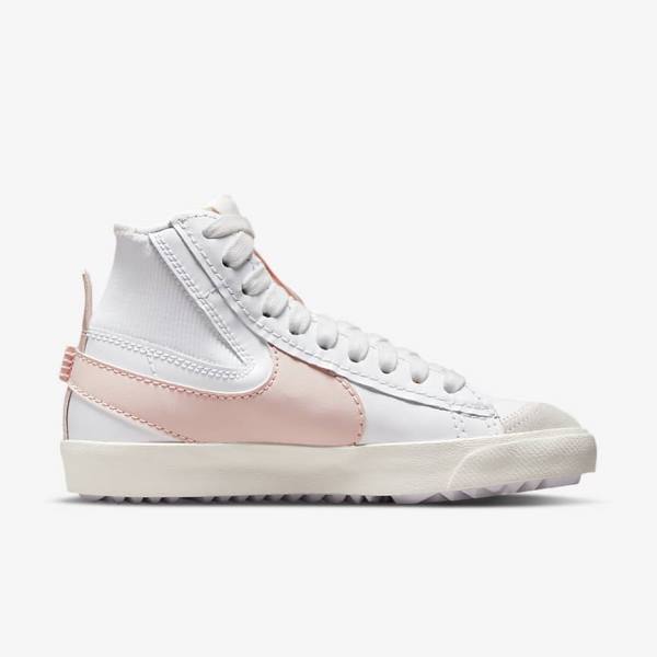 Women's Nike Blazer Mid 77 Jumbo Sneakers White / Pink | NK192YDU