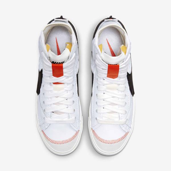 Women's Nike Blazer Mid 77 Jumbo Sneakers White / Black | NK721JZM