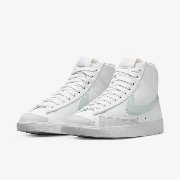 Women's Nike Blazer Mid 77 Next Nature Sneakers White / Green | NK432YVZ