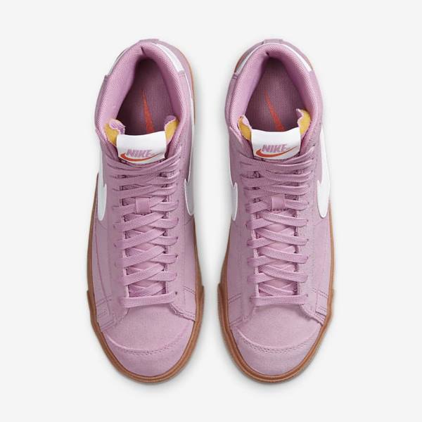 Women's Nike Blazer Mid 77 Sneakers Pink / Brown / Orange / White | NK603EBK