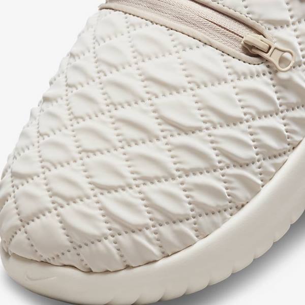 Women's Nike Burrow SE Slipper Sneakers Light Brown / White / Grey | NK289LRH