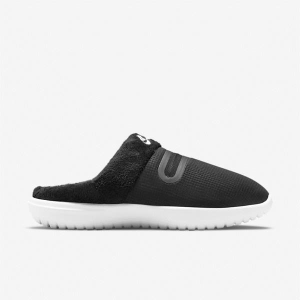 Women's Nike Burrow Slipper Sneakers Black / White | NK713AYN