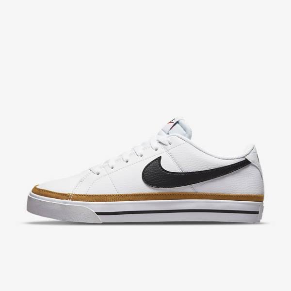 Women\'s Nike Court Legacy Next Nature Sneakers White / Orange / Black | NK452GET