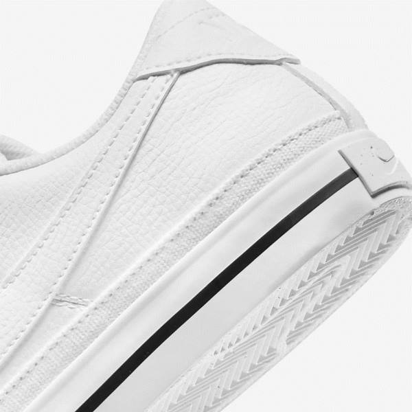 Women's Nike Court Legacy Next Nature Sneakers White / Black / White | NK762EJW