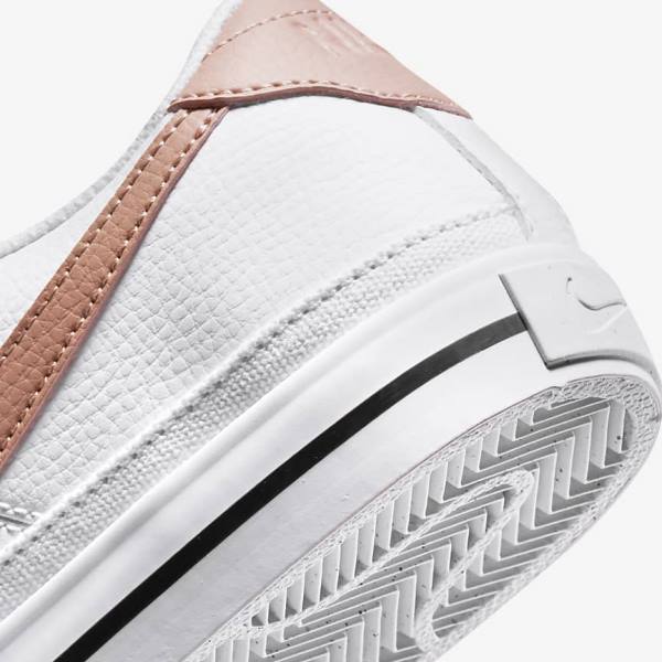 Women's Nike Court Legacy Next Nature Sneakers White / Orange / Black / Rose | NK805XJM