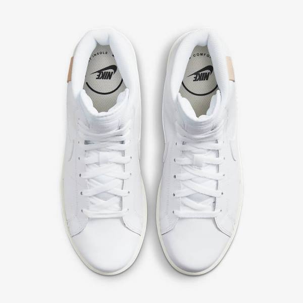 Women's Nike Court Royale 2 Mid Sneakers White | NK792GPM