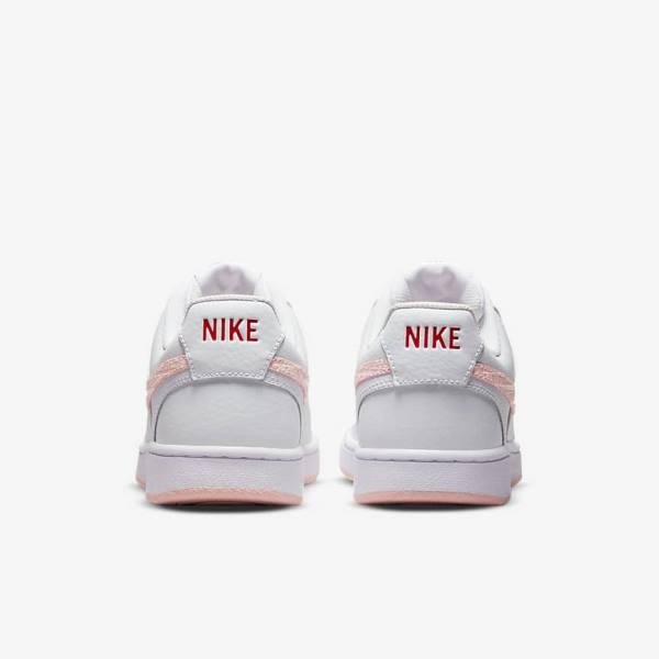 Women's Nike Court Vision LO Sneakers White / Red | NK590FKD