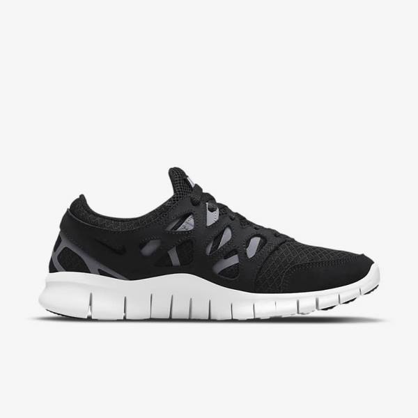 Women's Nike Free Run 2 Sneakers Black / Dark Grey / White | NK814BMA