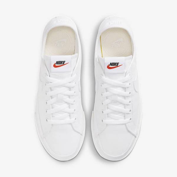 Women's Nike NikeCourt Legacy Canvas Sneakers White | NK072BOE