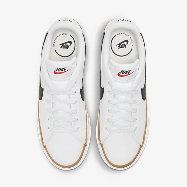 Women's Nike NikeCourt Legacy Sneakers White / Black | NK698AEN