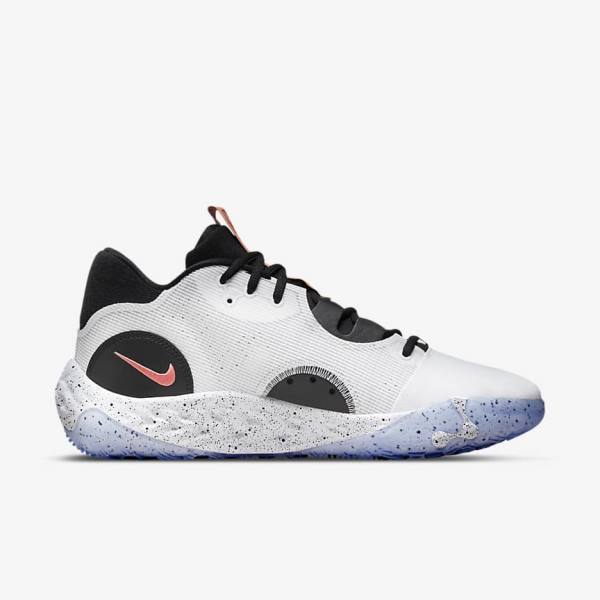 Women's Nike PG 6 Basketball Shoes White / Black / Blue / Red | NK126YWP