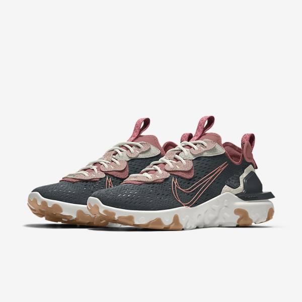 Women's Nike React Vision By You Custom Lifestyle Sneakers Multicolor | NK139LJF