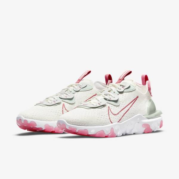 Women's Nike React Vision Sneakers Platinum / Pink | NK934GIQ