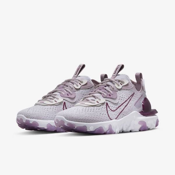 Women's Nike React Vision Sneakers Purple | NK280INT