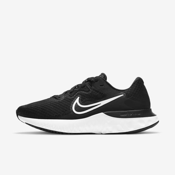 Women\'s Nike Renew Run 2 Road Running Shoes Black / Dark Grey / White | NK309TPF