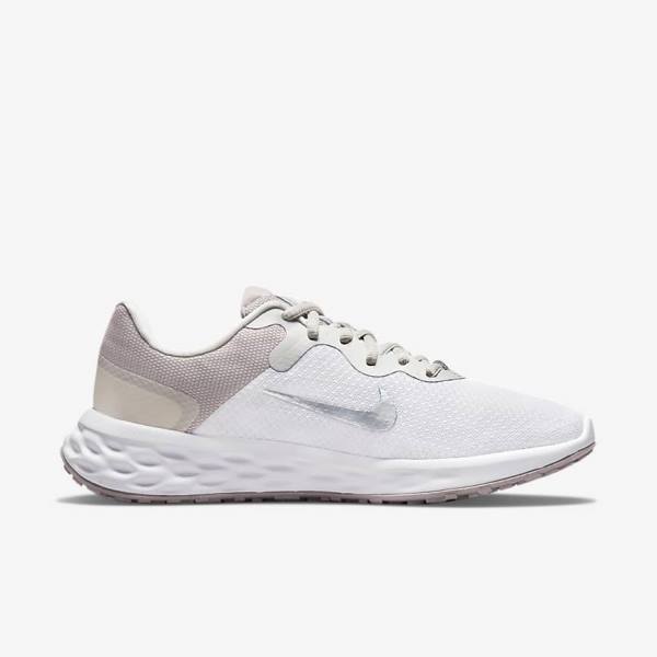 Women's Nike Revolution 6 Next Nature Premium Road Running Shoes White / Grey | NK695XUJ