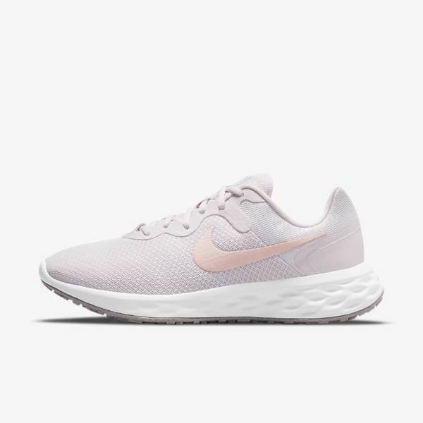 Women\'s Nike Revolution 6 Next Nature Road Running Shoes Light Purple / White | NK421ZHR