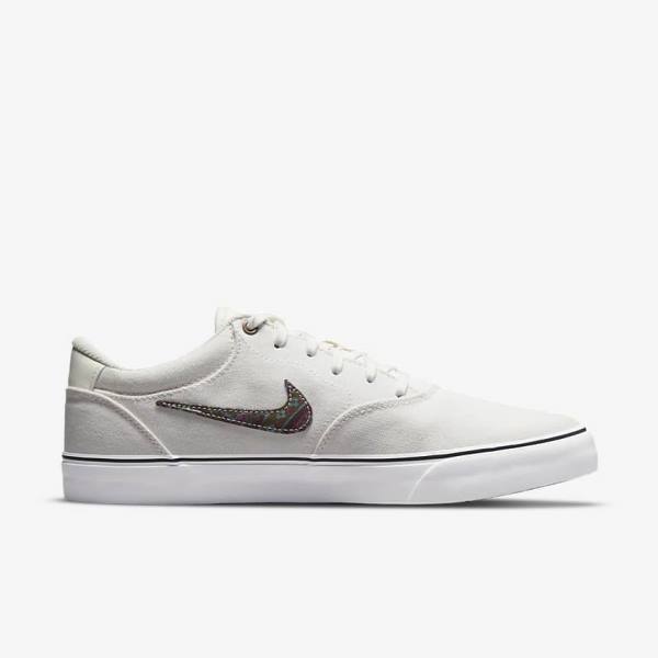 Women's Nike SB Chron 2 Canvas Premium Skate Shoes Grey / Green | NK836SVK