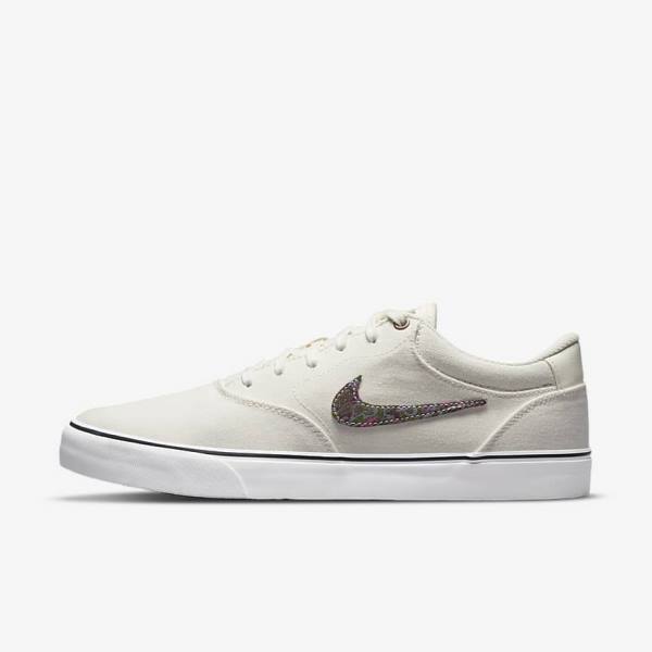 Women\'s Nike SB Chron 2 Canvas Premium Skate Shoes Grey / Green | NK836SVK