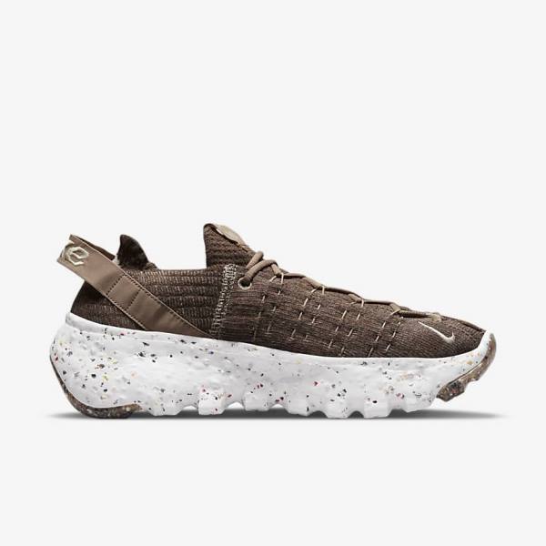 Women's Nike Space Hippie 04 Sneakers Brown / White | NK620KQP