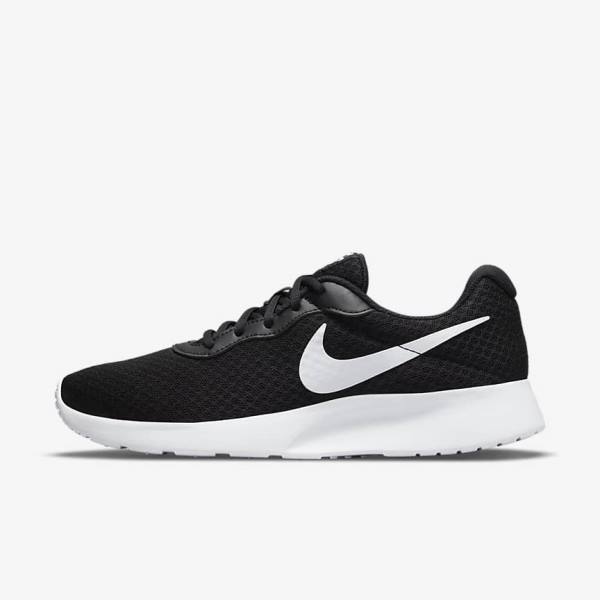 Women\'s Nike Tanjun Sneakers Black / White | NK246IYS