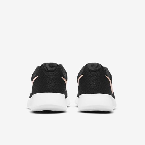 Women's Nike Tanjun Sneakers Black / White / Metal Red Brown | NK941IQV