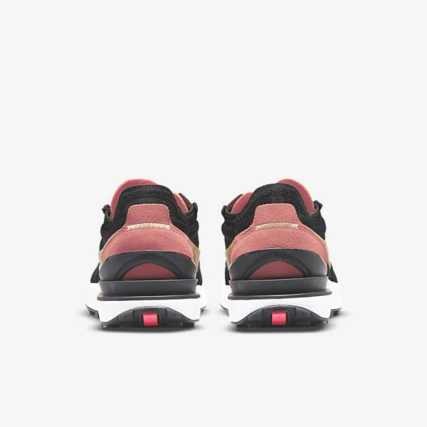 Women's Nike Waffle One Sneakers Black / Red / Light Green | NK265DGS