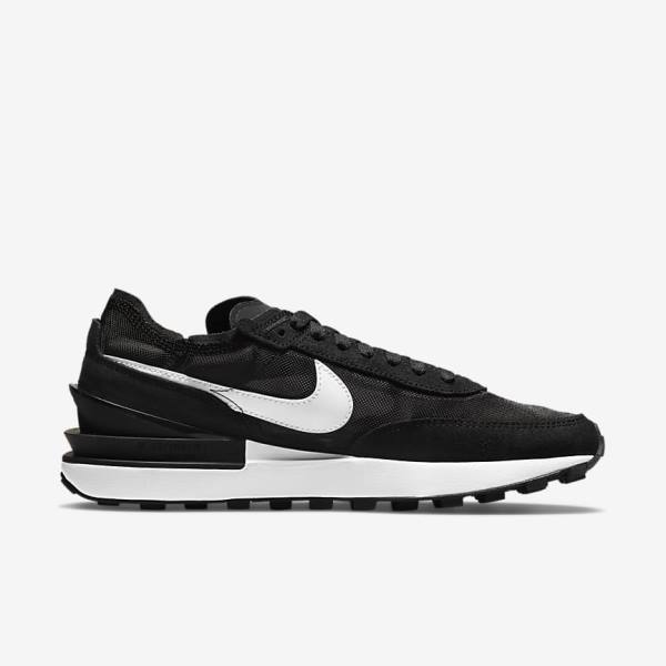 Women's Nike Waffle One Sneakers Black / Orange / White | NK607BIY