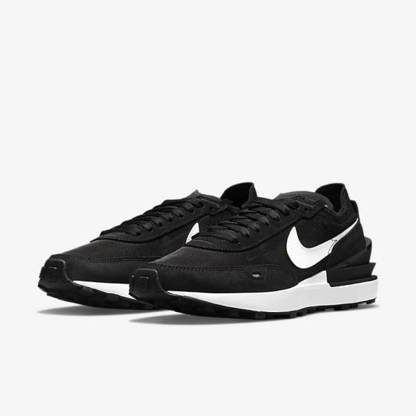 Women's Nike Waffle One Sneakers Black / Orange / White | NK607BIY