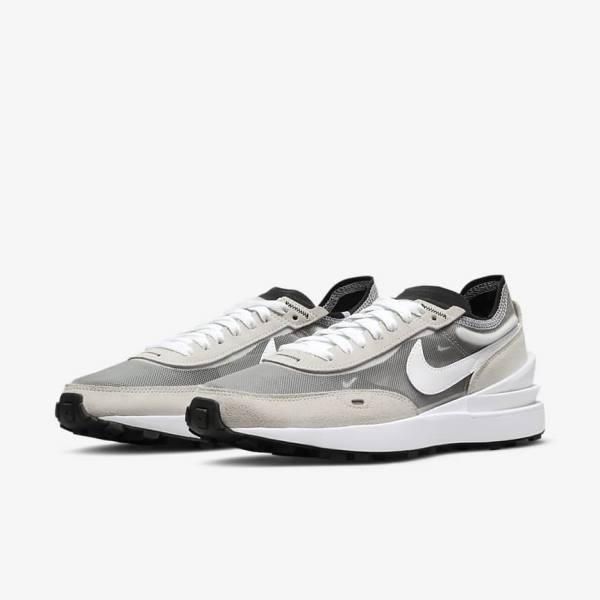 Women's Nike Waffle One Sneakers White / Black / Orange | NK370ISC