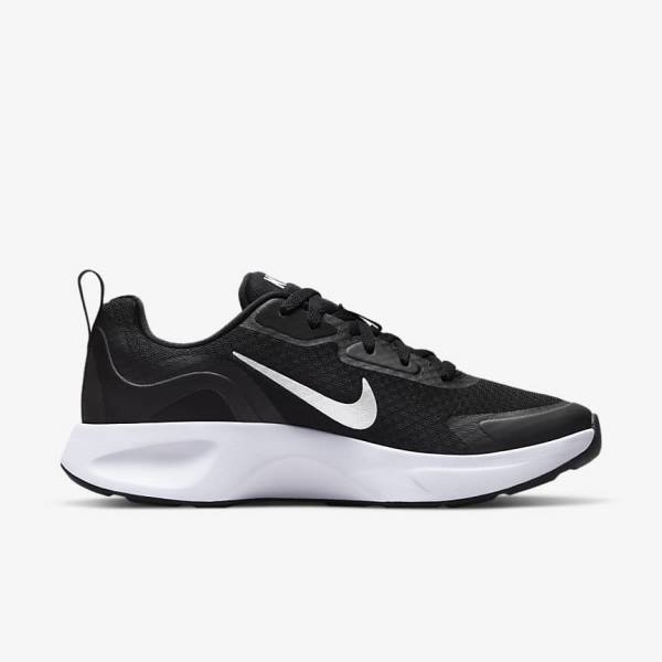 Women's Nike Wearallday Sneakers Black / White | NK769LDZ