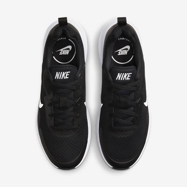 Women's Nike Wearallday Sneakers Black / White | NK769LDZ