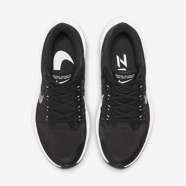 Women's Nike Winflo 8 Road Running Shoes Black / Dark Grey / Light Grey / White | NK189GZX