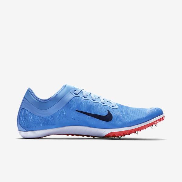 Women's Nike Zoom Mamba 3 Unisex Distance Spike Running Shoes Blue / Light Red / Blue | NK395ZHT