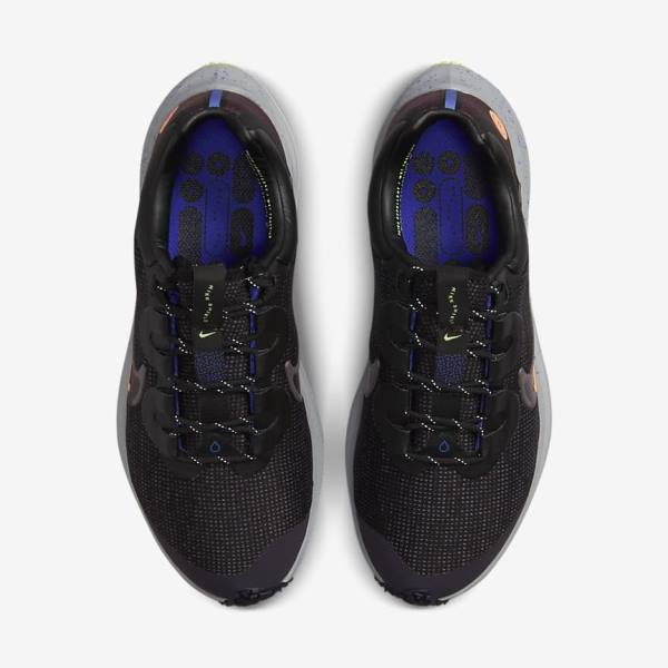 Women's Nike Zoom Winflo 8 Shield Weatherised Road Running Shoes Black / Orange / Purple | NK095EXZ