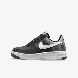 Kids' Nike Air Force 1 Crater Older Sneakers Black / White | NK420ONR