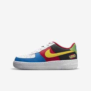 Kids' Nike Air Force 1 LV8 Older Sneakers White / Red / Royal / Gold | NK431KXZ