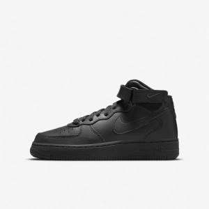 Kids' Nike Air Force 1 Mid LE Older Sneakers Black | NK790NWP