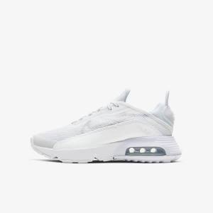 Kids' Nike Air Max 2090 Older Sneakers White / Grey / White | NK945GTH