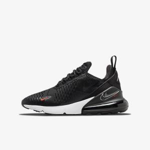 Kids' Nike Air Max 270 Older Sneakers Black / Grey | NK830SIG