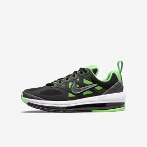 Kids' Nike Air Max Genome Older Sneakers Black / Grey / Green | NK924IVT