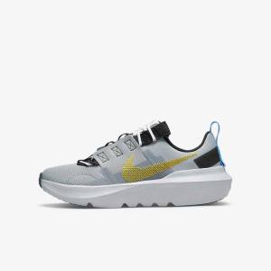 Kids' Nike Crater Impact Older Sneakers Light Grey / Blue / White | NK857DMG