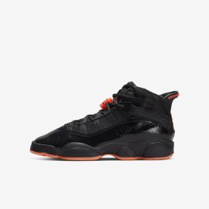 Kids' Nike Jordan 6 Rings Older Sneakers Black | NK092LTJ