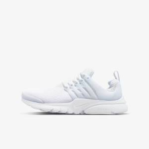 Kids' Nike Presto Older Sneakers White / Platinum / White | NK185RVJ