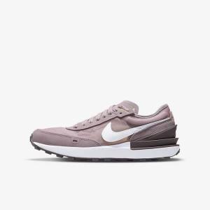 Kids' Nike Waffle One Older Sneakers Pink / Light Purple / White | NK257DGF