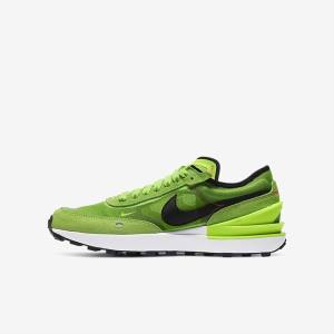 Kids' Nike Waffle One Older Walking Shoes Green / Red / Black | NK917ZHW