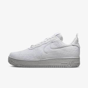 Men's Nike Air Force 1 Crater Flyknit Next Nature Sneakers White / Platinum / White | NK380KPZ